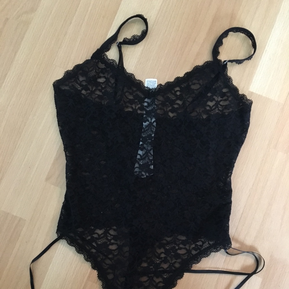 Lace thong body suit